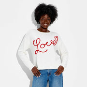 Women's Love Graphic Pullover Sweater