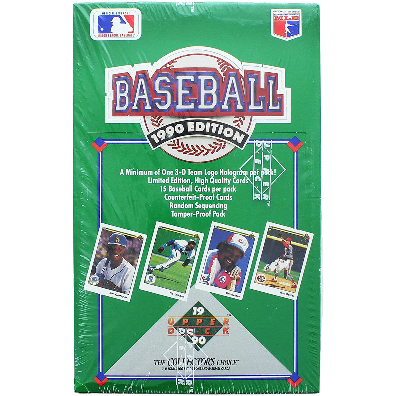 1990 Upper Deck Baseball Card Box 36 Foil Packs
