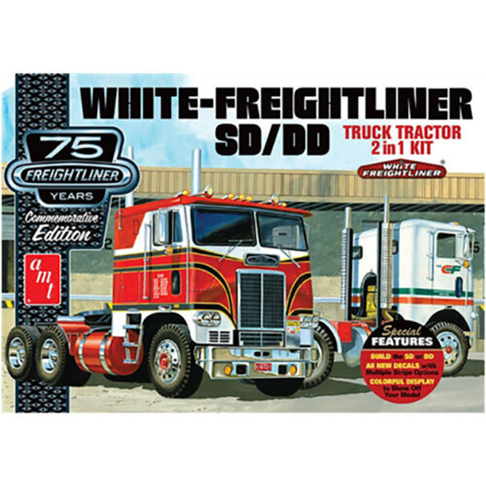 AMT 1046 White-Freightliner SD/DD Truck Tractor 2 in 1 Model Kit