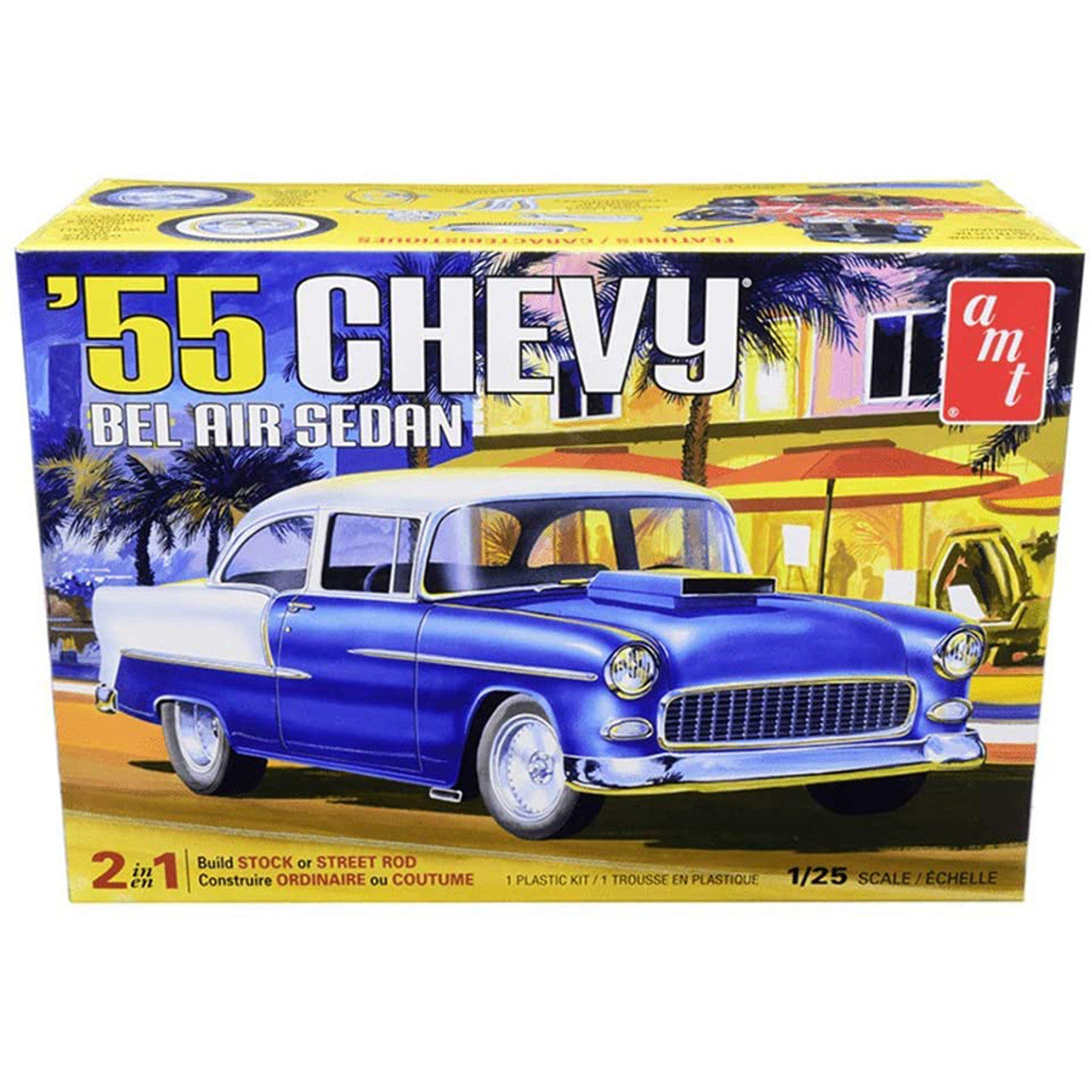 AMT 1955 Chevy Bel Air Sedan 2 in 1 Model Car Kit