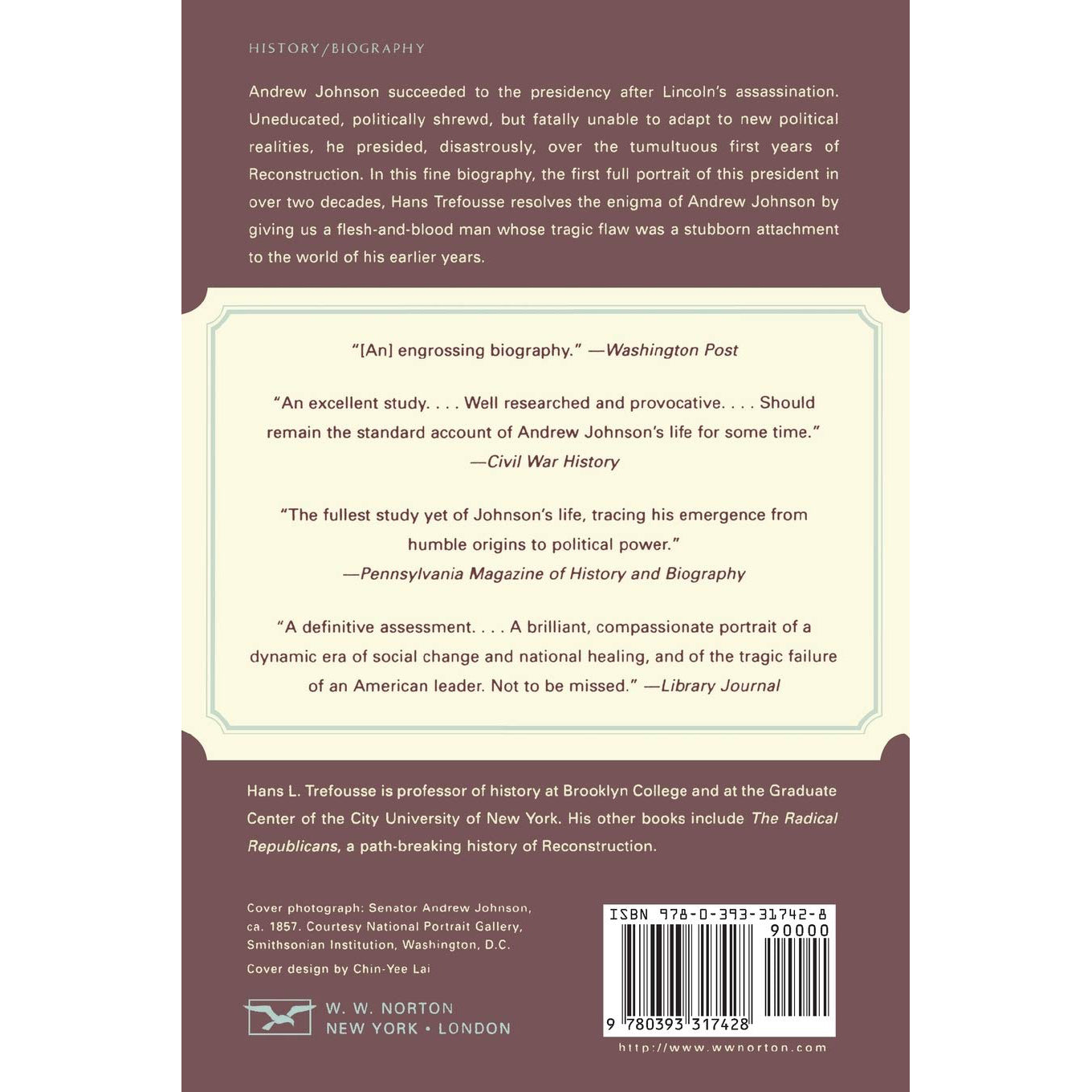 Andrew Johnson A Biography Paperback