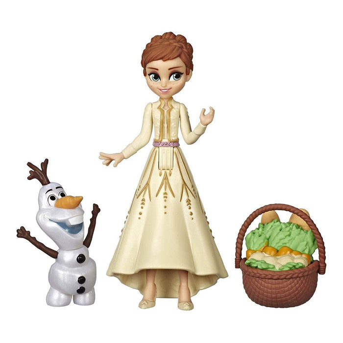 Disney Frozen Anna and Olaf Small Dolls with Basket