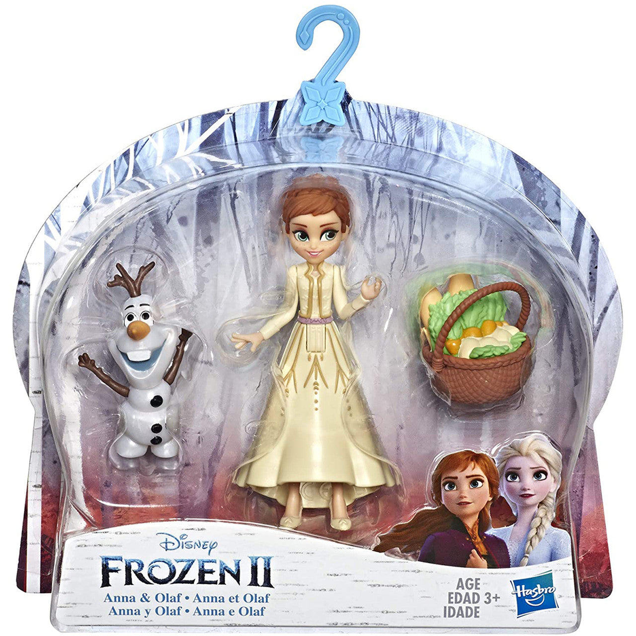 Disney Frozen Anna and Olaf Small Dolls with Basket