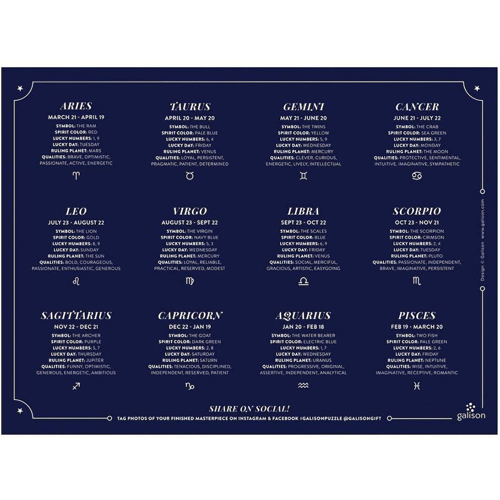 Astrology 1000 Piece Foil Puzzle