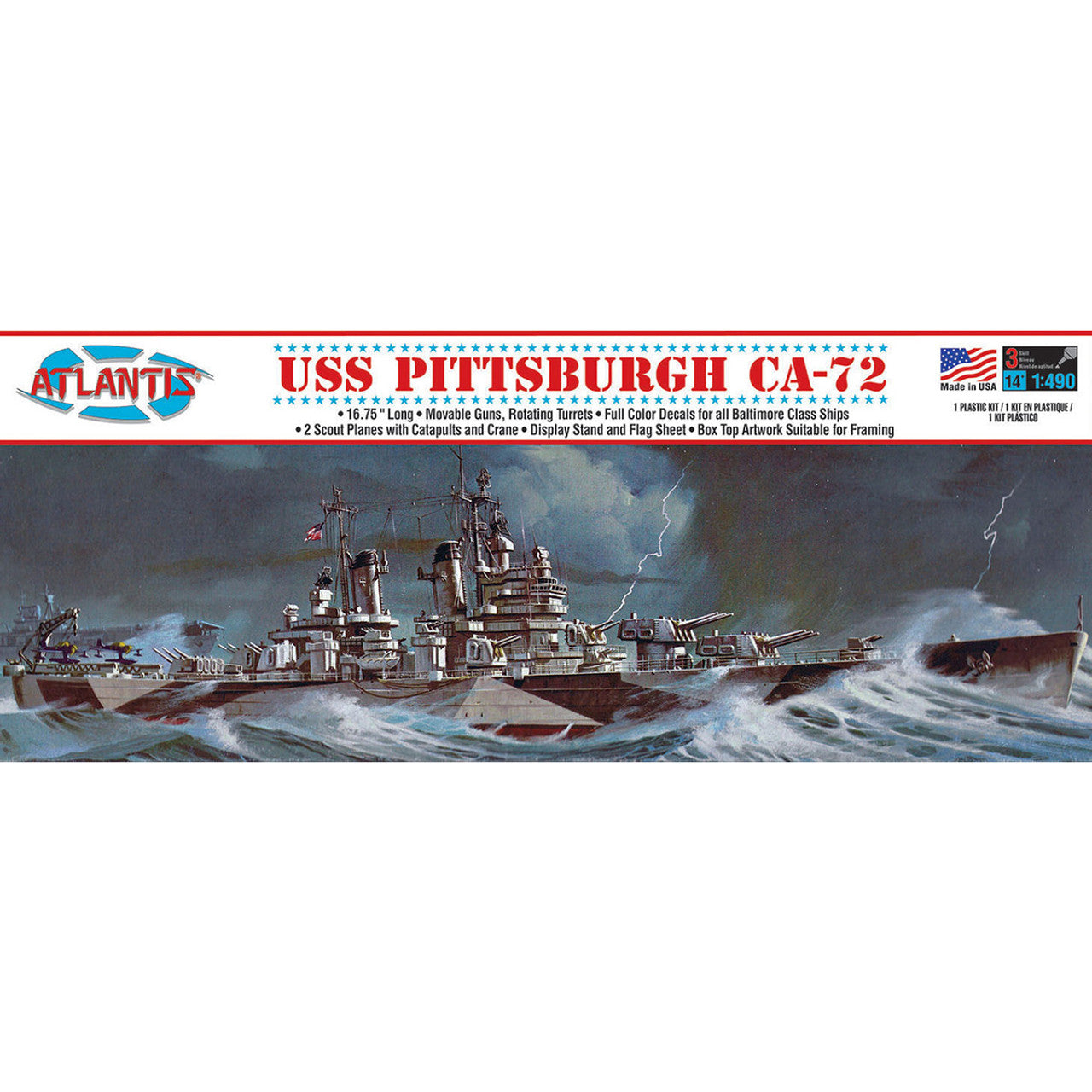 Atlantis USS Pittsburgh CA-72 Model Battleship H457