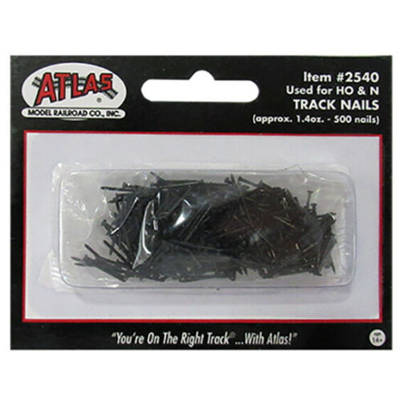 Atlas HO and N Scale Track Nails 500 Nails 2540