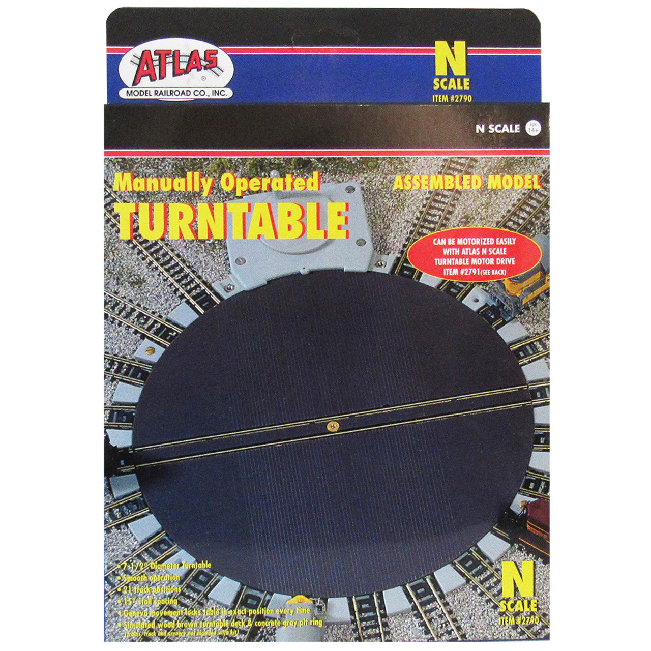 Atlas N Scale Manually Operated Turntable 2790