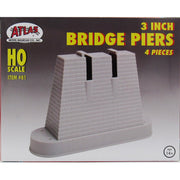 Atlas Model Railroad HO 3 Inch Bridge Pier Set of 4