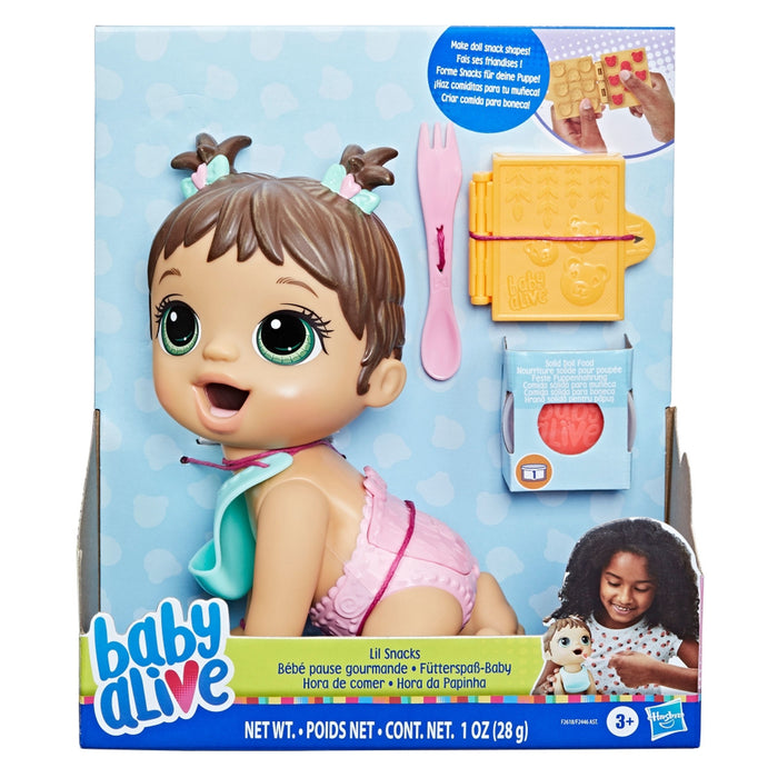 Baby Alive Lil Snacks Brunette Baby Doll