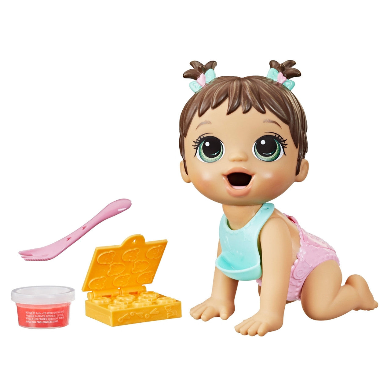 Baby Alive Lil Snacks Brunette Baby Doll