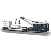 Bachmann 16102 HO Scale Santa Fe Crane Car and Boom Tender