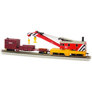 Bachmann HO Scale CN Steam Crane and Boom Tender 16104