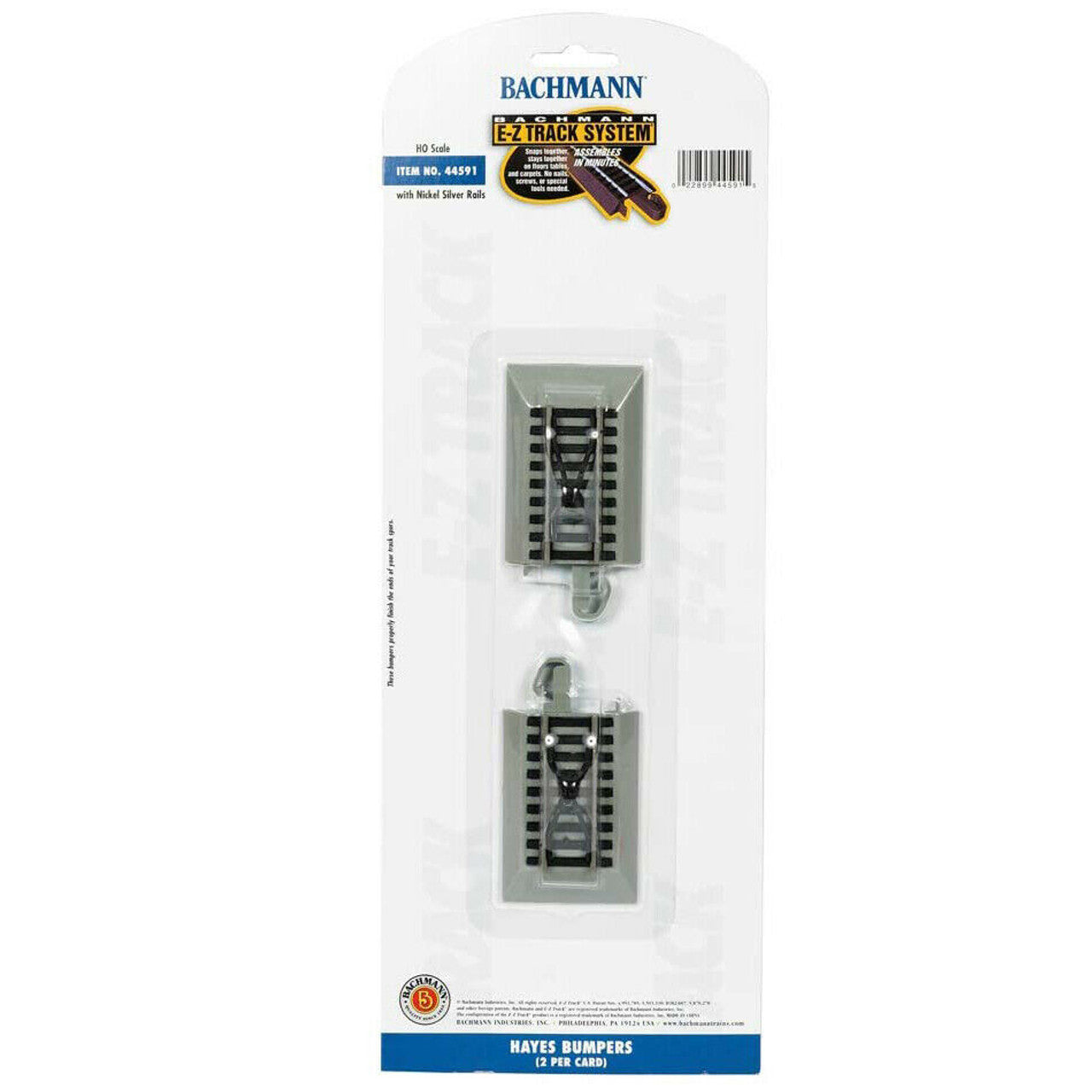 Bachmann EZ-Track Hayes Bumpers HO Scale 2 Pieces 44591