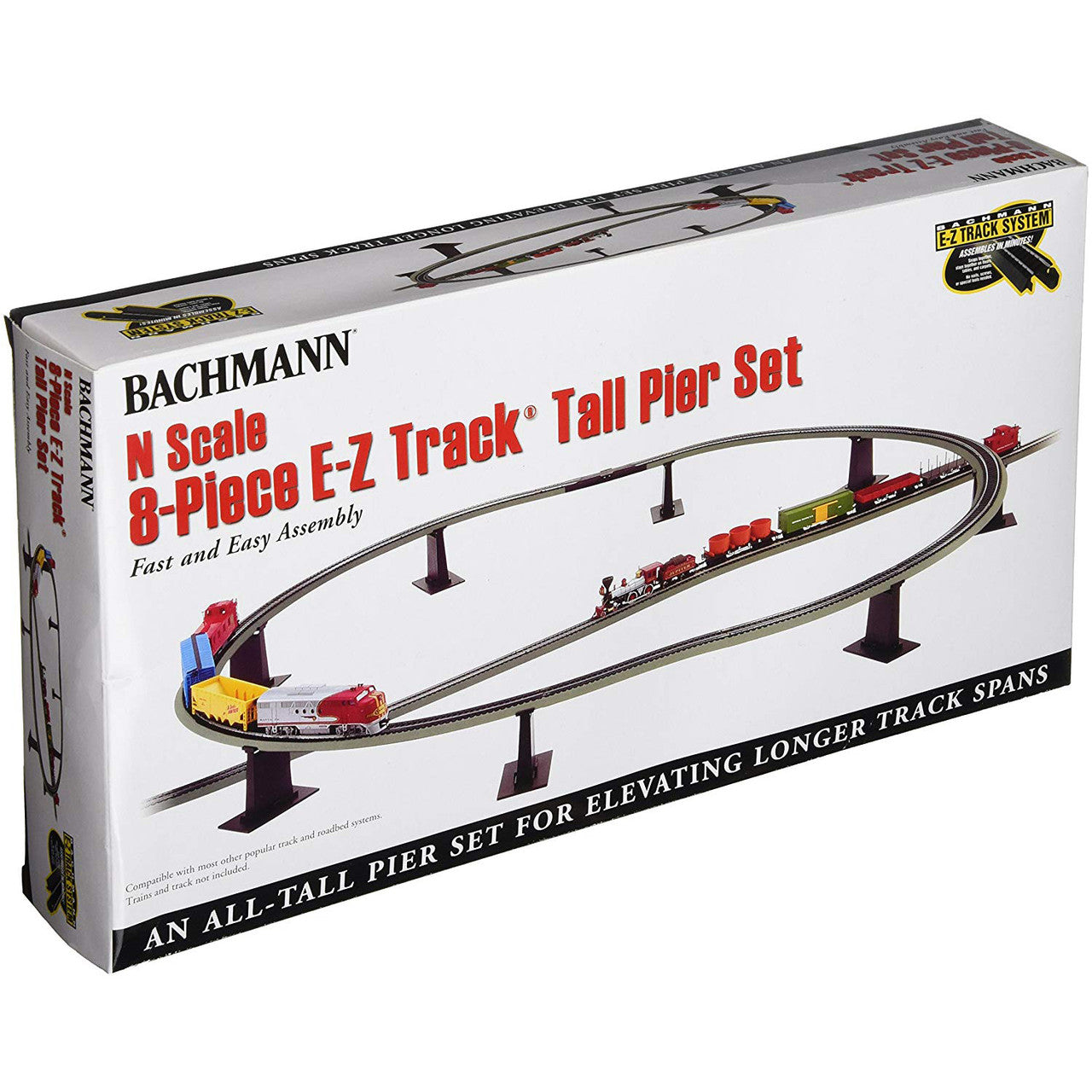 Bachmann 8 Piece EZ Track Tall Pier Set N Scale