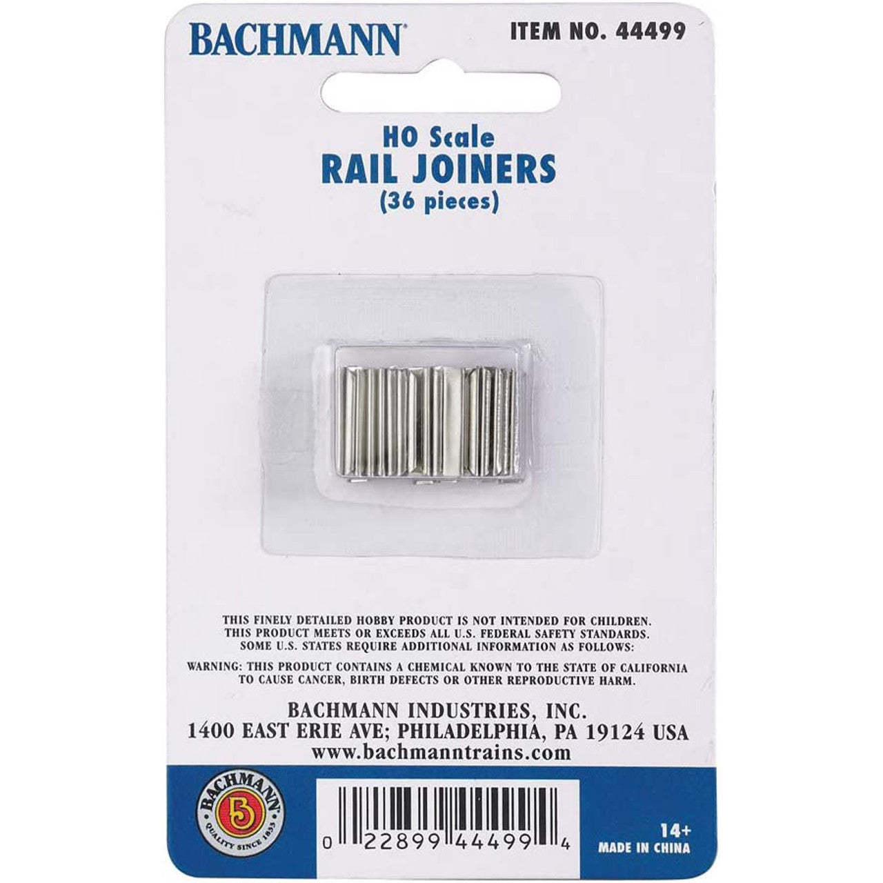 Bachmann Trains Rail Joiners 36 card HO Scale