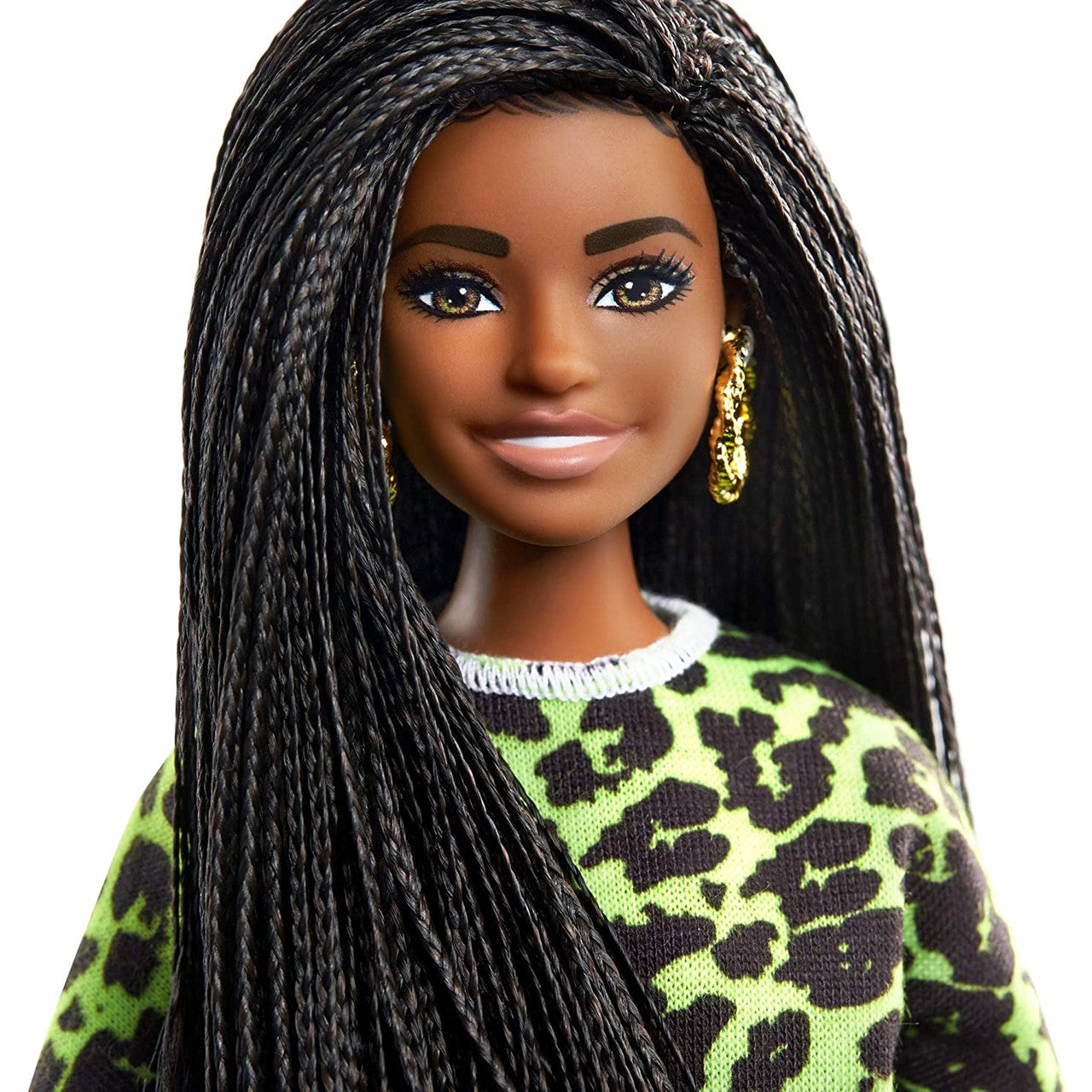 Barbie Fashionista Doll in Neon Green Animal Print Shirt and Pink Shorts