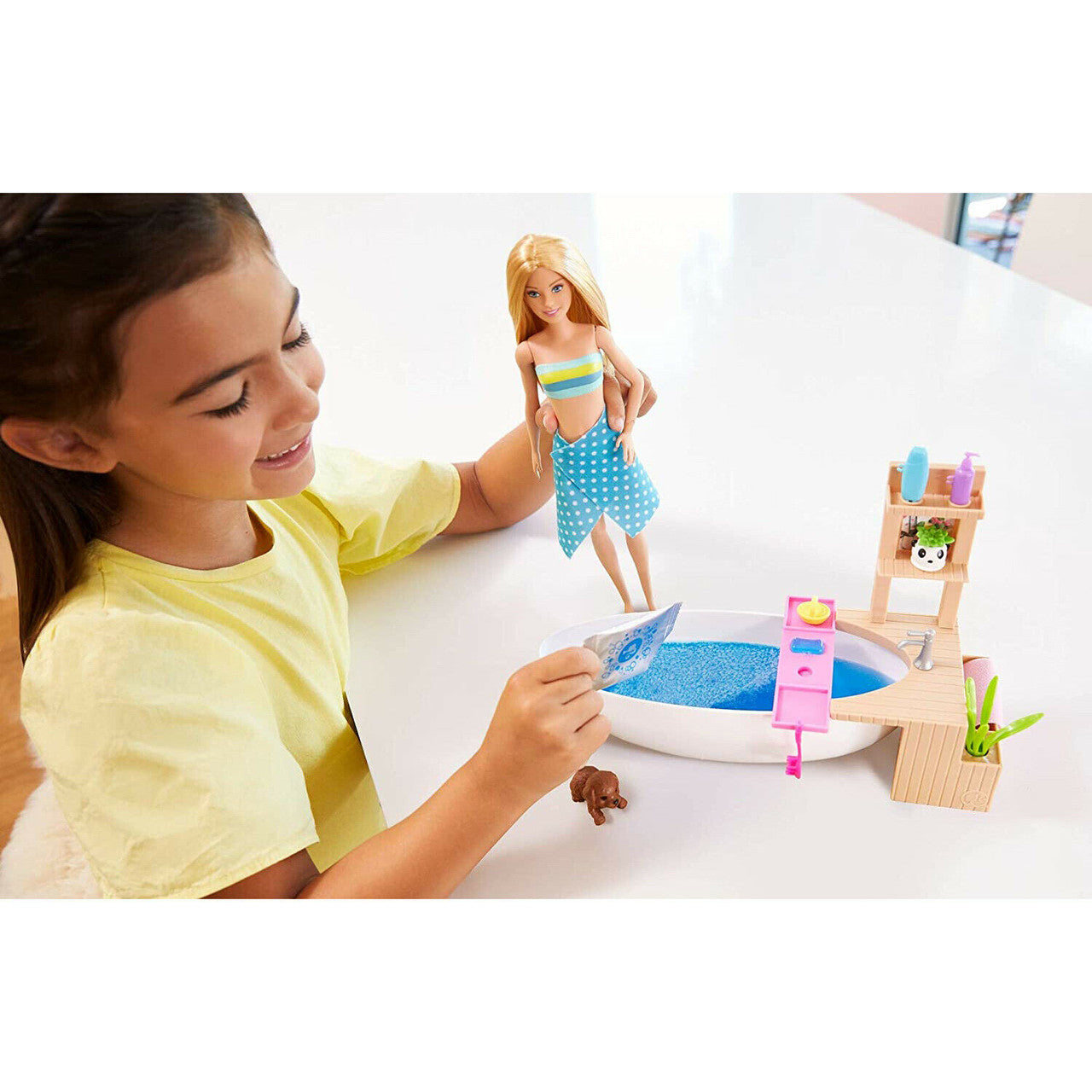 Barbie Fizzy Bath Playset With Doll and Puppy