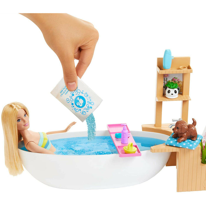 Barbie Fizzy Bath Playset With Doll and Puppy