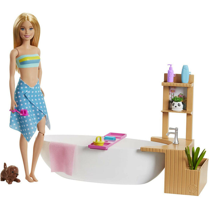 Barbie Fizzy Bath Playset With Doll and Puppy