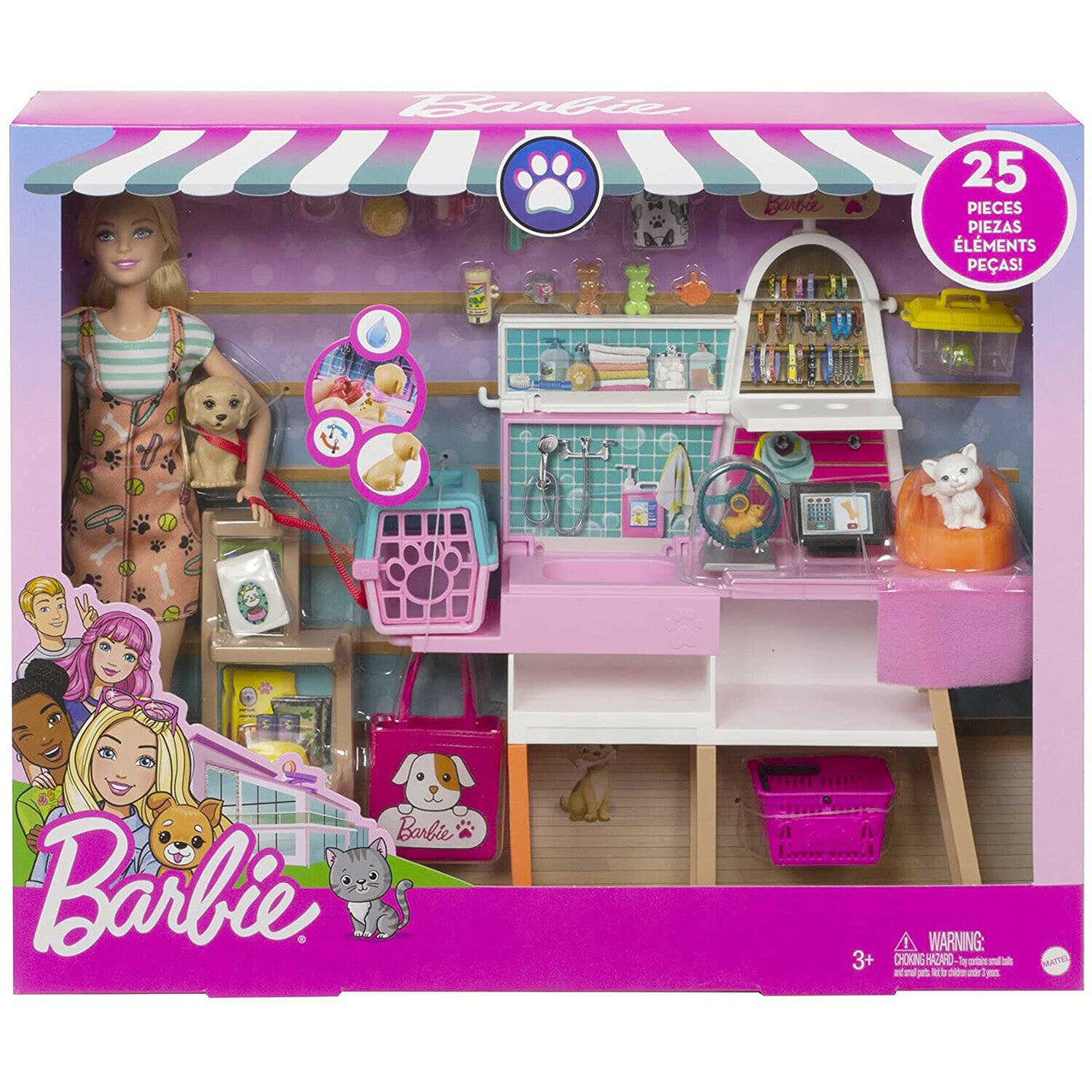 Barbie and Her Pets Boutique Playset 28 Pieces