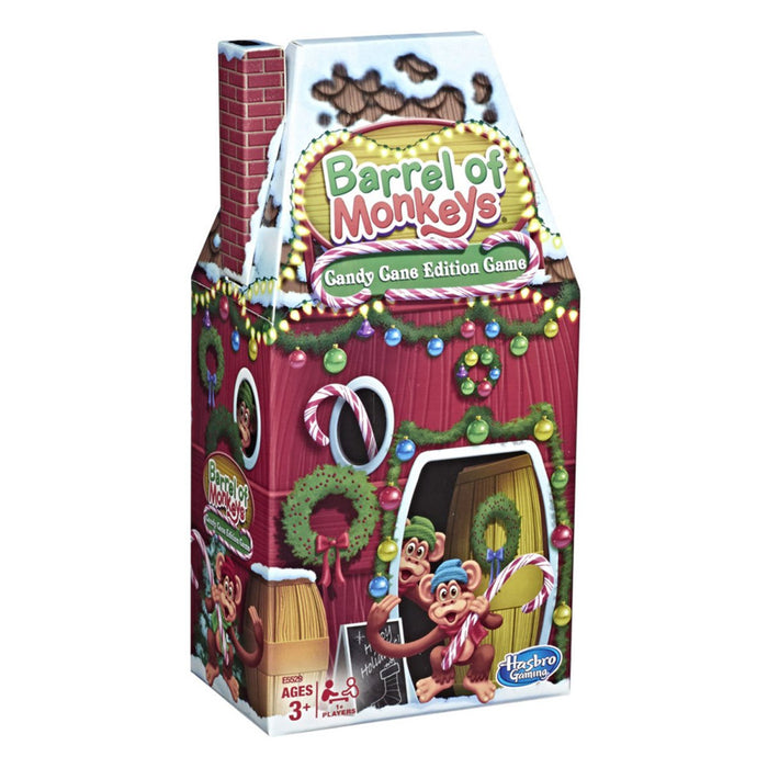 Hasbro Barrel of Monkeys Game Candy Cane Edition