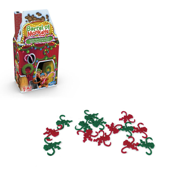 Hasbro Barrel of Monkeys Game Candy Cane Edition