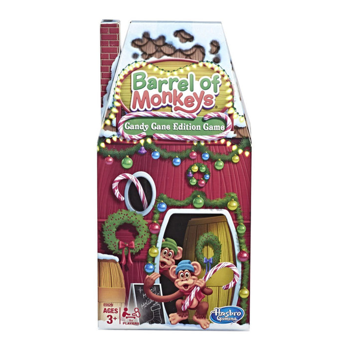 Hasbro Barrel of Monkeys Game Candy Cane Edition