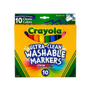 Crayola 10 Count Ultraclean Broad Line Washable Markers