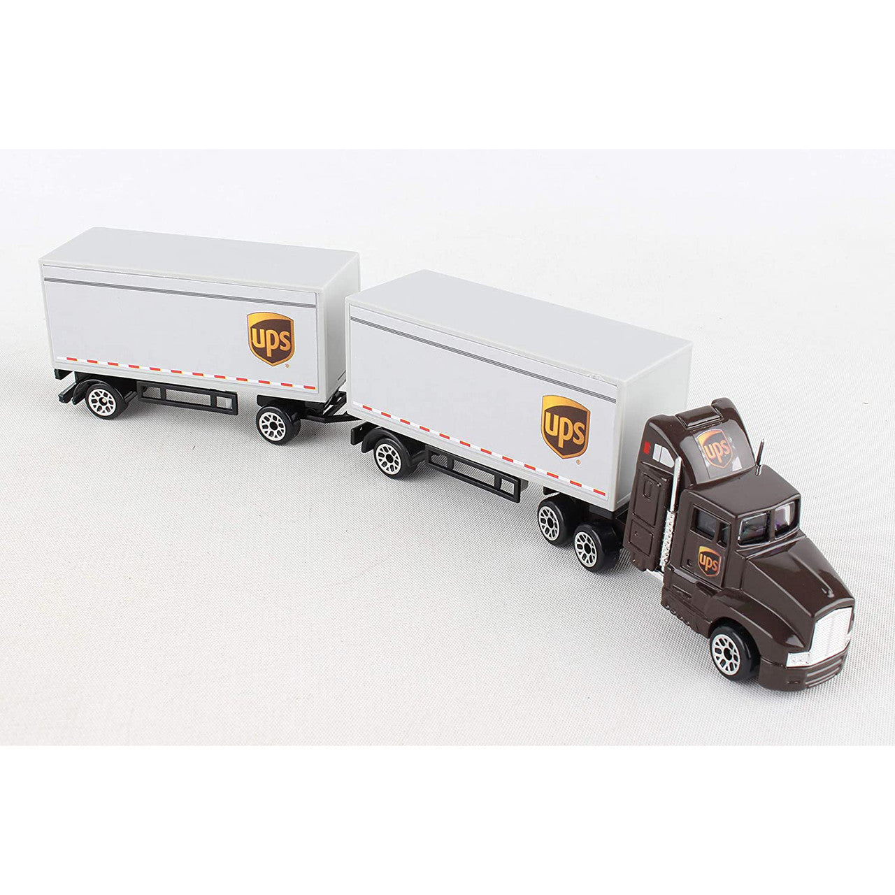 Daron Die-Cast UPS Tractor with Two Trailers RT4345