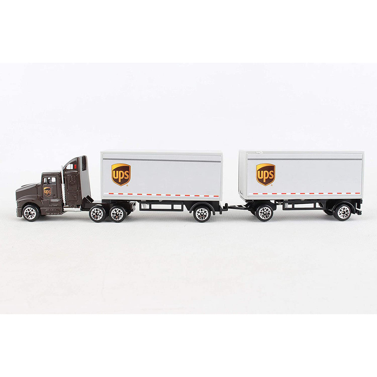 Daron Die-Cast UPS Tractor with Two Trailers RT4345