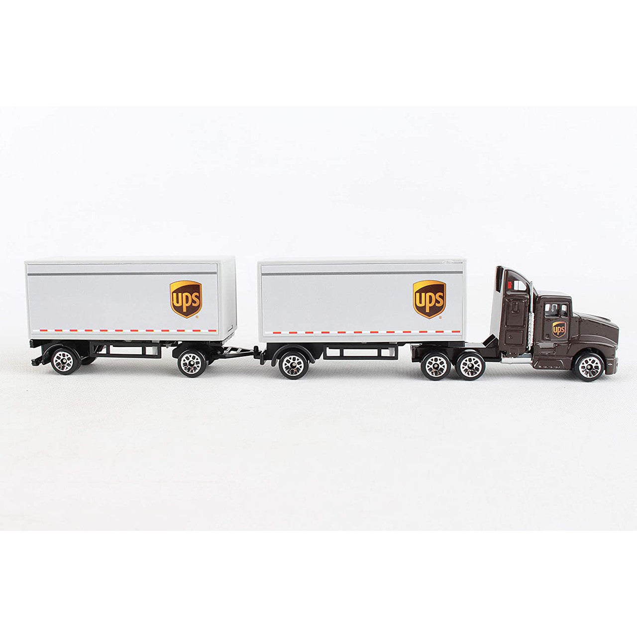 Daron Die-Cast UPS Tractor with Two Trailers RT4345