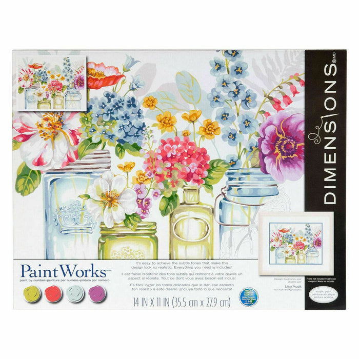 Paintworks Rainbow Flowers Paint by Number Kit
