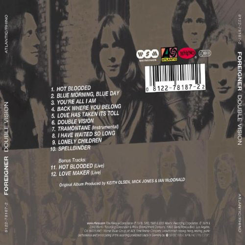 Foreigner Double Vision CD