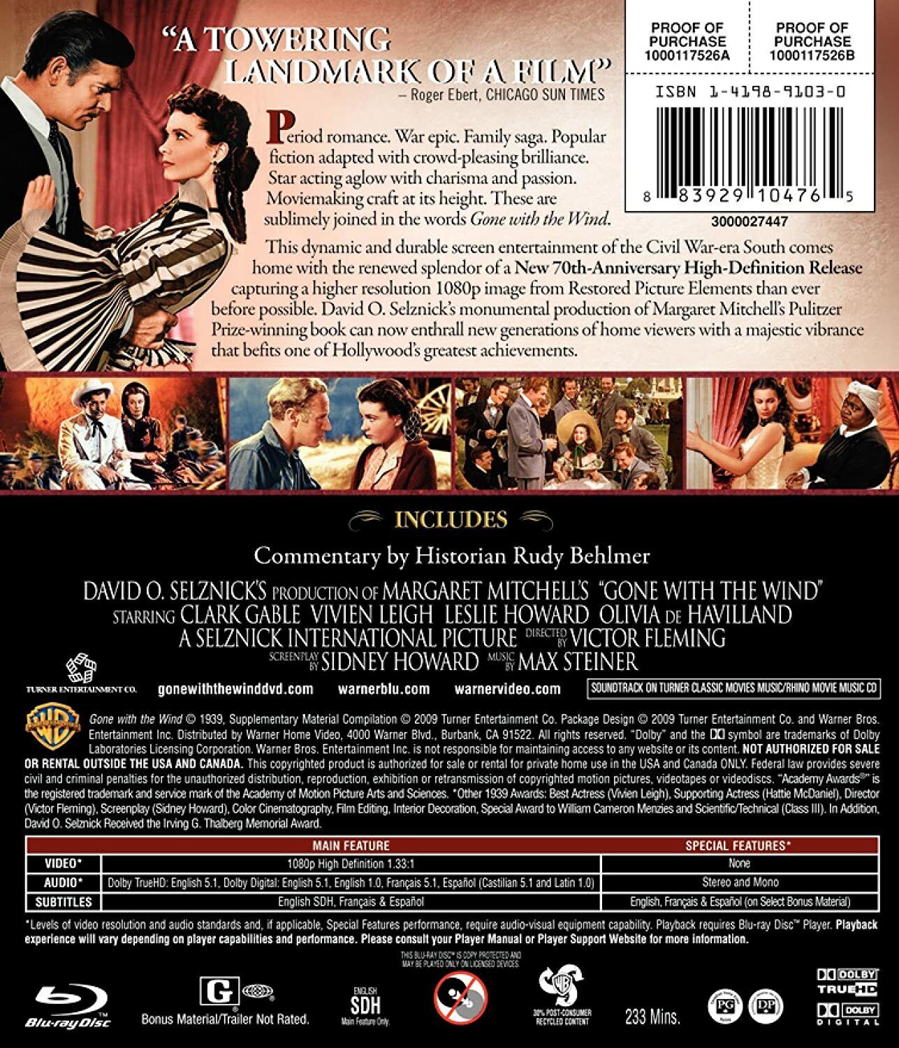 Gone With The Wind Blu-ray