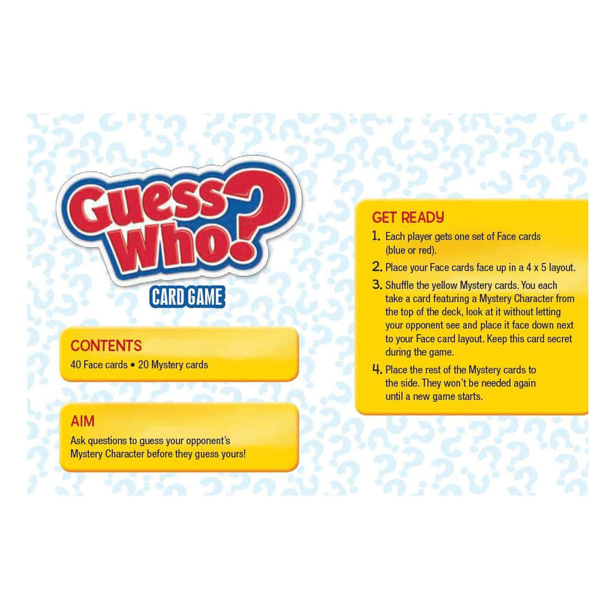 Hasbro Gaming Guess Who Card Game