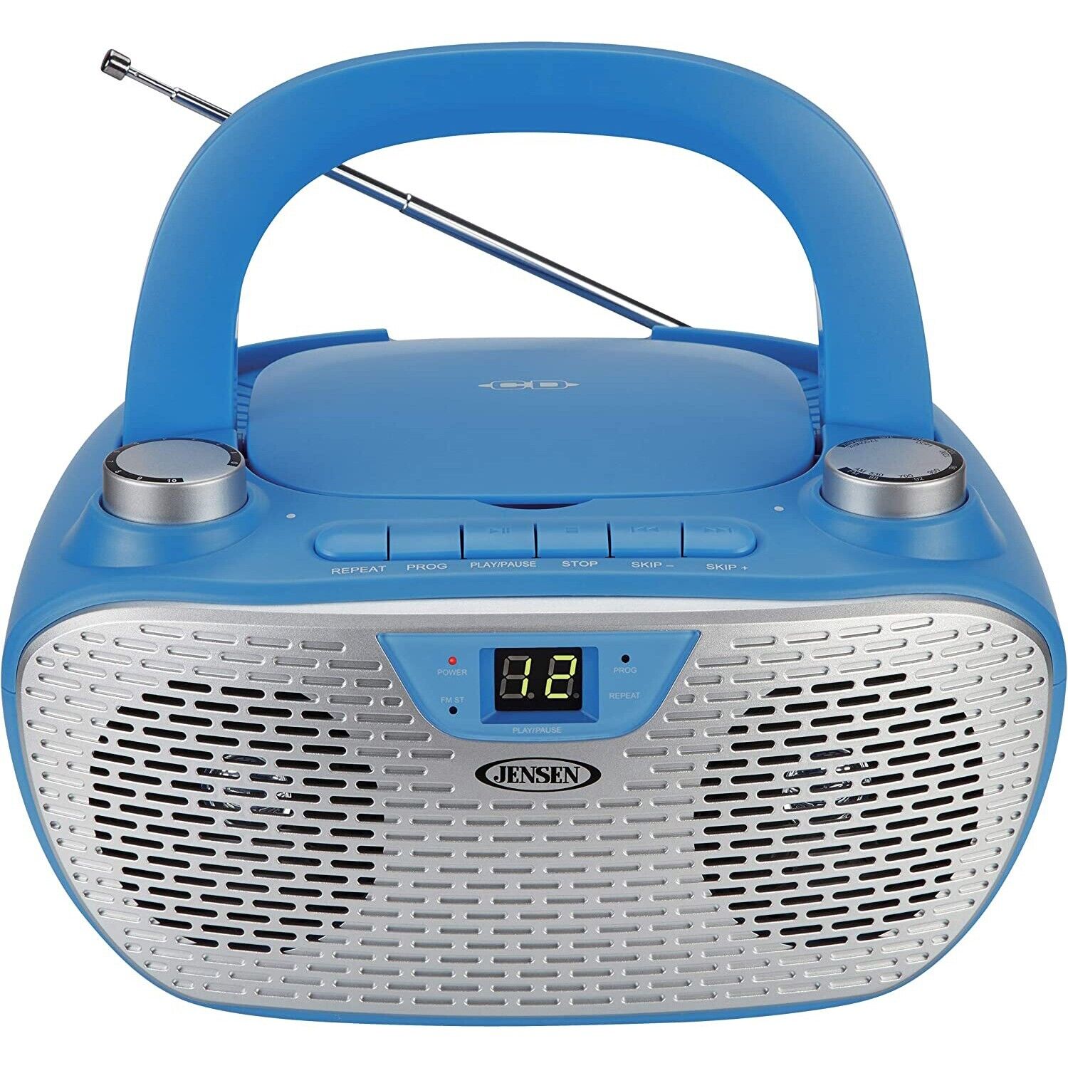 Jensen Portable Stereo CD Player With AM/FM Radio Blue