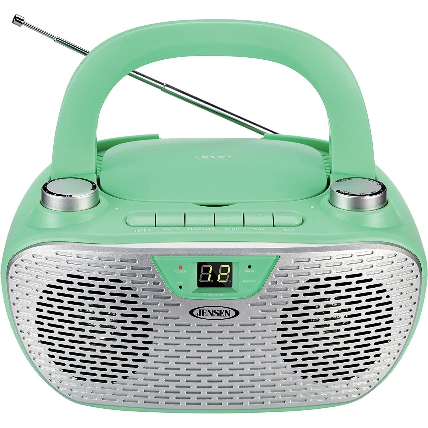 Jensen Portable Stereo CD Player With AM/FM Radio Green