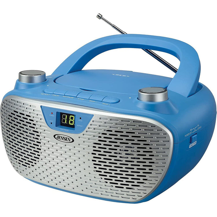 Jensen Portable Stereo CD Player With AM/FM Radio Blue