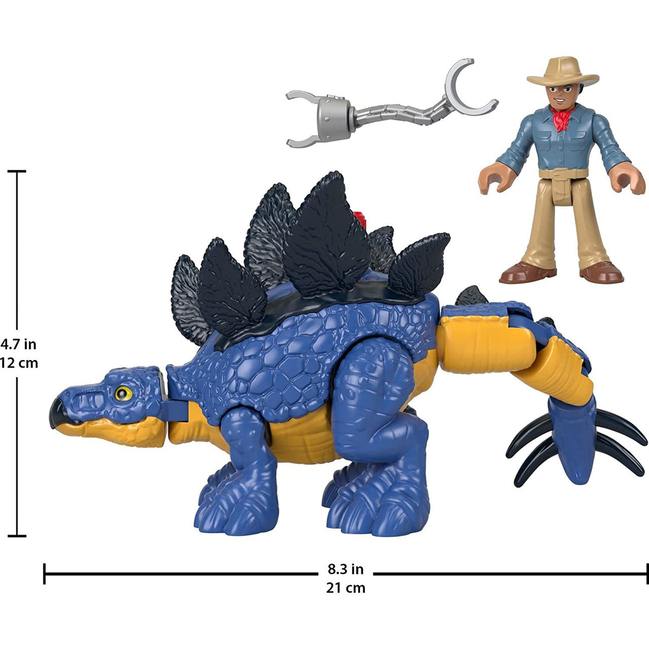 Imaginext Jurassic World Dominion Stegosaurus Dinosaur & Dr. Alan Grant