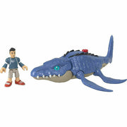 Jurassic World Camp Cretaceous Mosasaurus & Kenji Action Figures