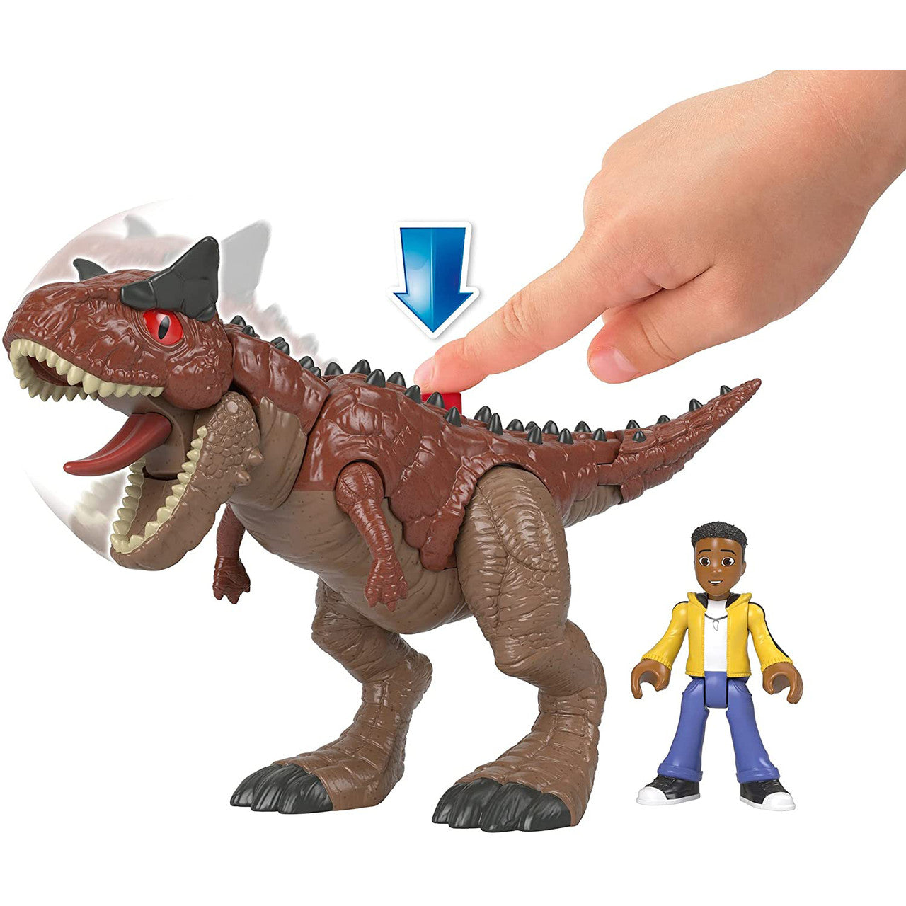 Imaginext Jurassic World Camp Cretaceous Carnotaurus Toro and Darius