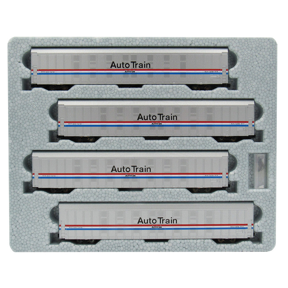 Kato Autorack Amtrak Phase III 4 Car Set 2 N Scale 106-5508
