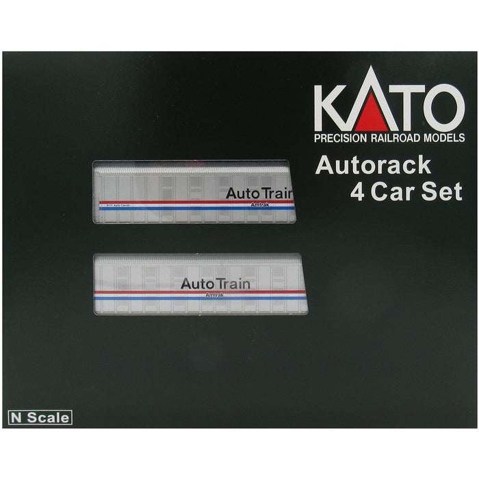 Kato Autorack Amtrak Phase III 4 Car Set 2 N Scale 106-5508