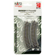 Kato Unitrack Compact Curved Track R117mm 45 Degree 4 Pieces 20-176