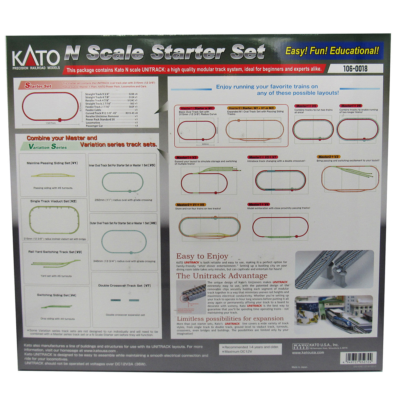 Kato 106-0018 Santa Fe Super Chief N Scale Starter Train Set