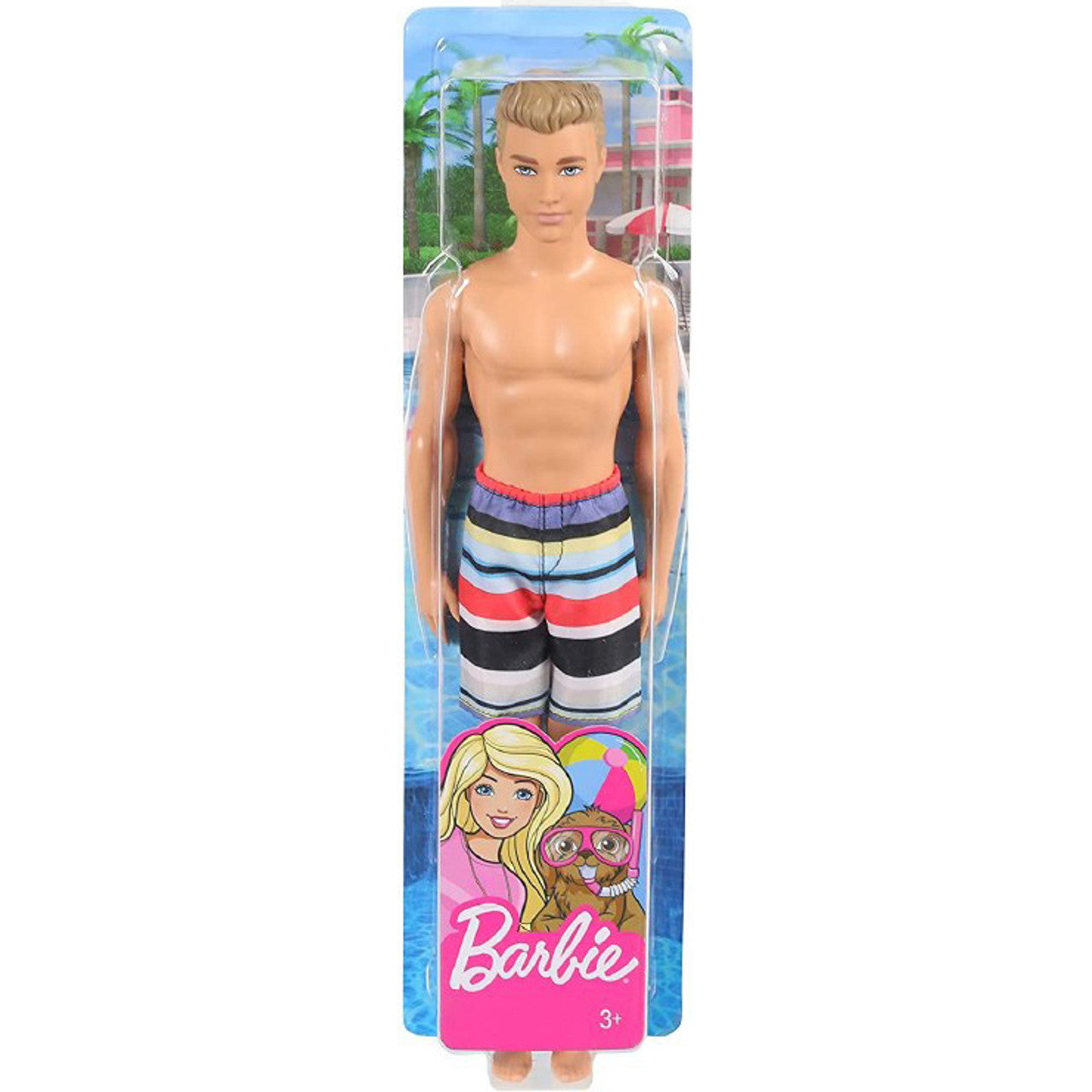 Ken Fashionistas Doll in Striped Swim Trunks