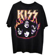 Kiss Airbrushed Flames Logo Unisex T-Shirt