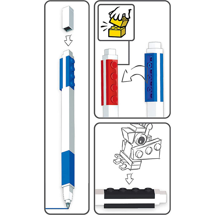 LEGO Stationary 3 Pack Gel Pens