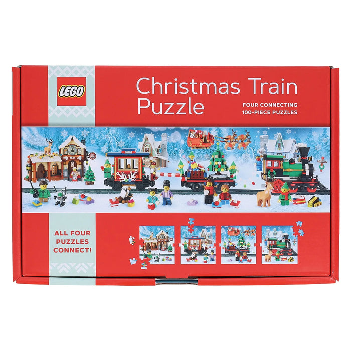 LEGO Christmas Train 4-100 Piece Puzzle Set