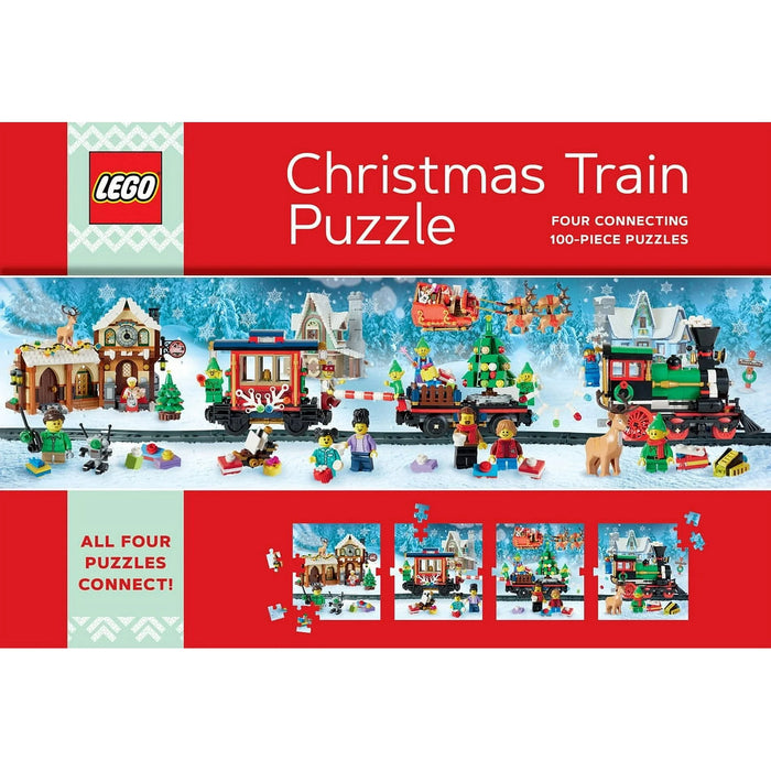 LEGO Christmas Train 4-100 Piece Puzzle Set